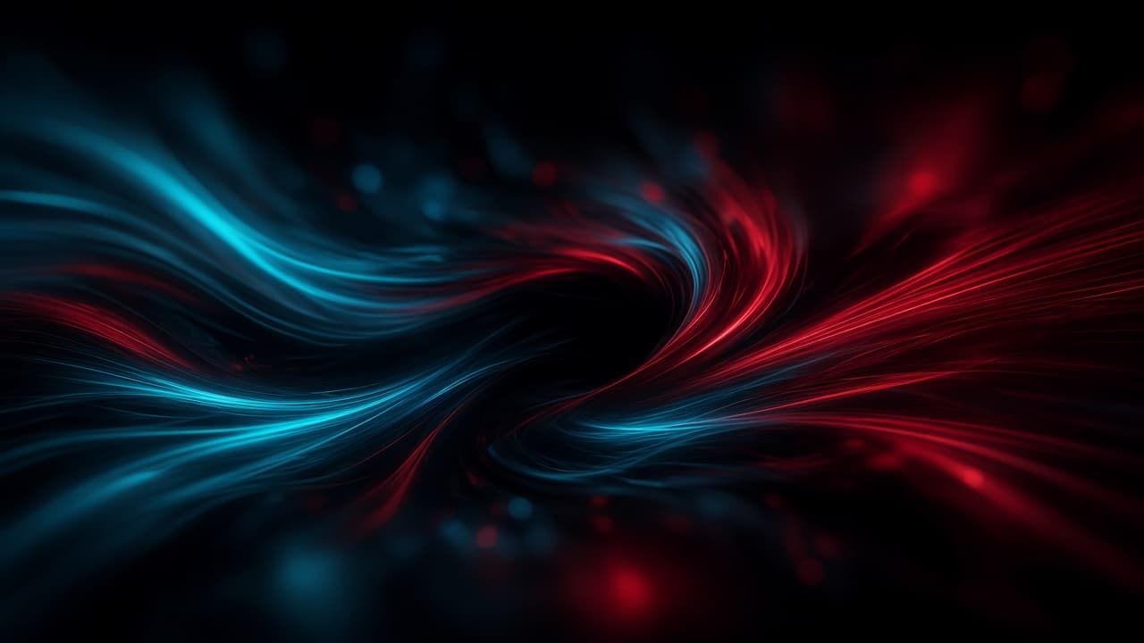 Abstract flowing light-trail atmosphere for a motion identity case study