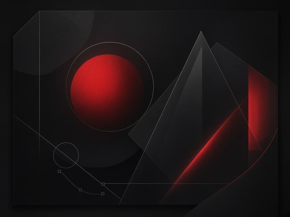 Abstract graphics design atmosphere with geometric artboard shapes