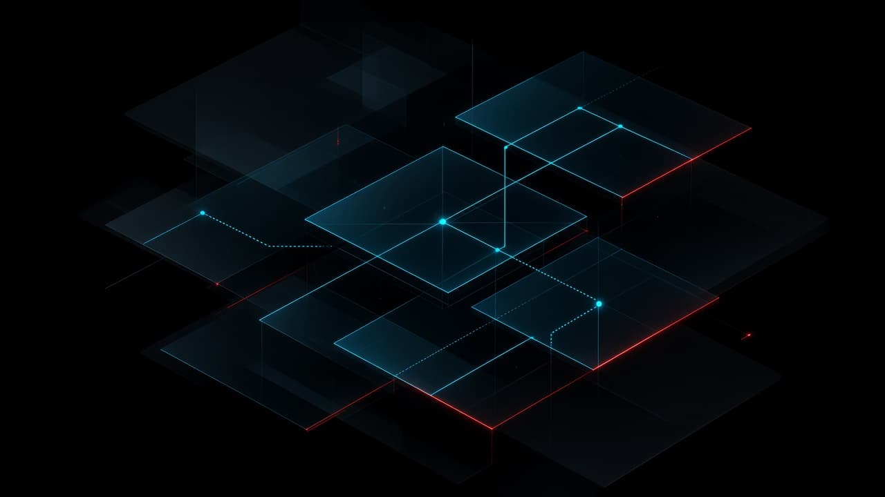 Abstract structural planes atmosphere for an enterprise software case study
