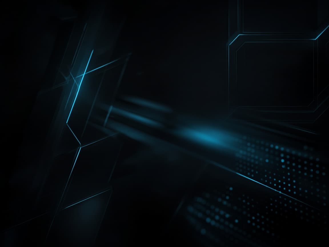 Abstract software engineering atmosphere with cyan accent light